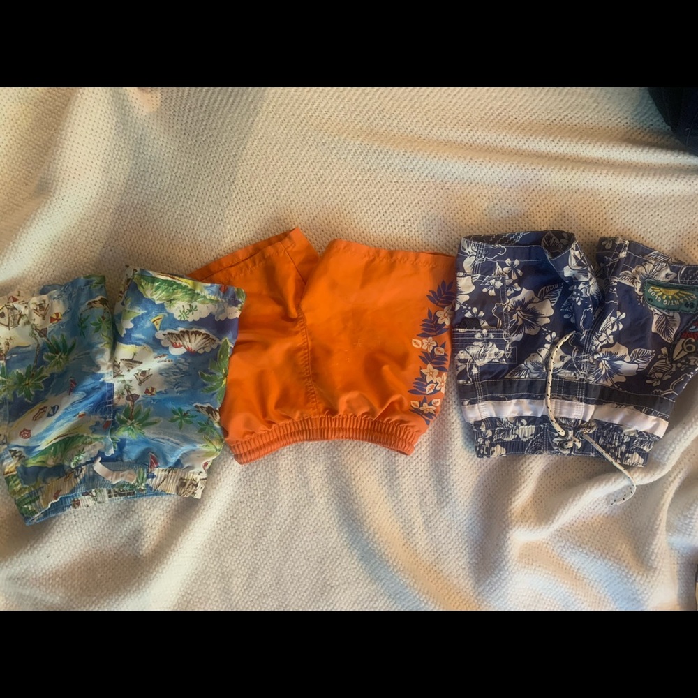 3 pairs boys swim trunks